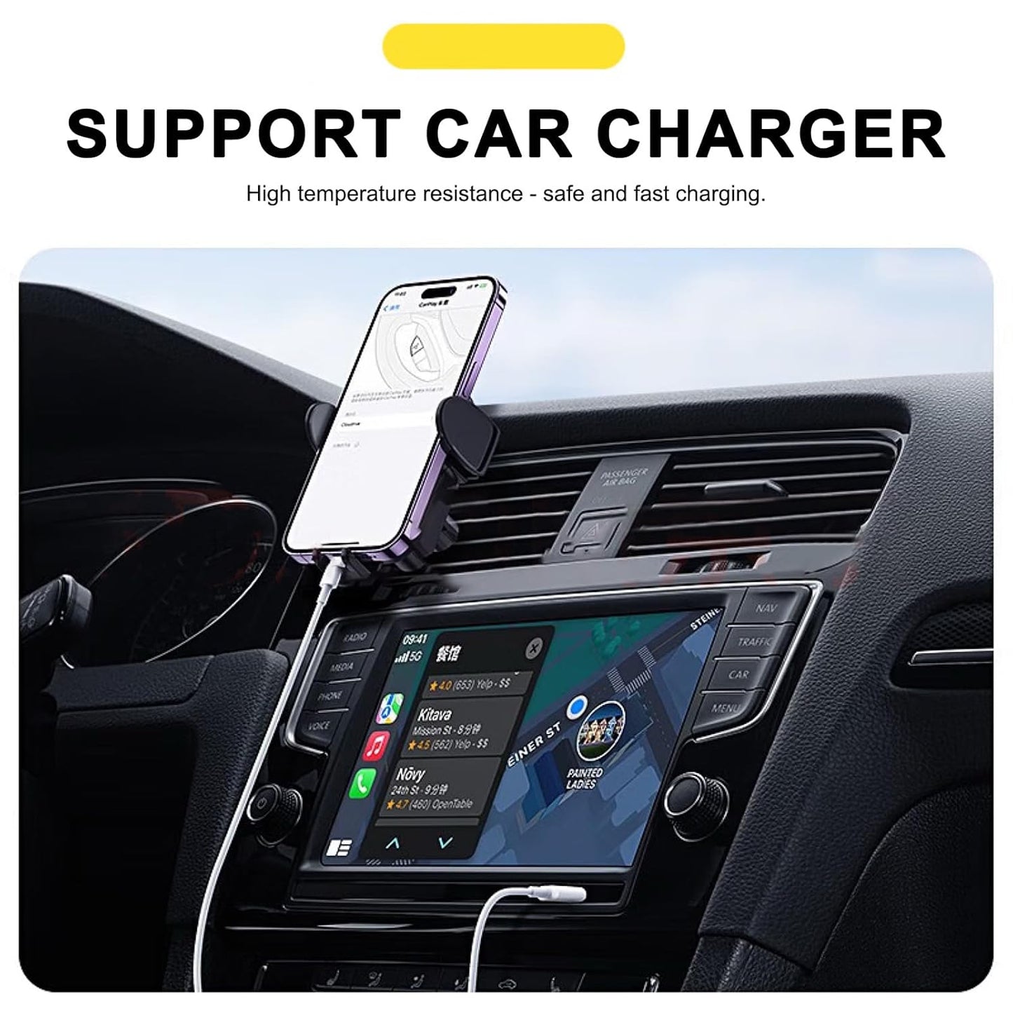 2 Pack Car Carplay Cable for iPhone 16E 17 15 Pro Max Car Charger iPhone 15 Charger, iPhone 16 15 Carplay Cable USB a to USB c Adapter iPhone 15 Pro Plus, iPad 13 10th Pro Air 5th 4th Mini 6th