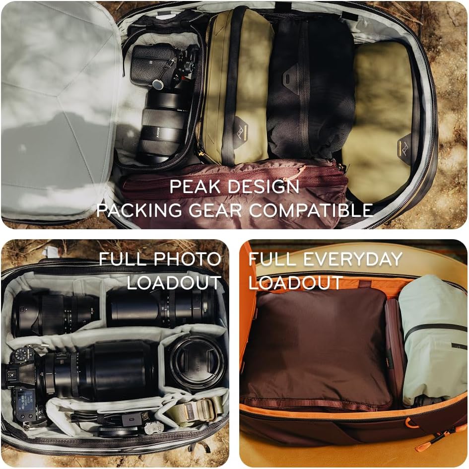 Peak Design Travel Backpack 30L, Sage, Expandable 27-33L Design, Rear and Top Access, Weatherproof Shell, Laptop Sleeve, Ideal for Travel or Everyday Carry, Versatile Backpack for Men and Women