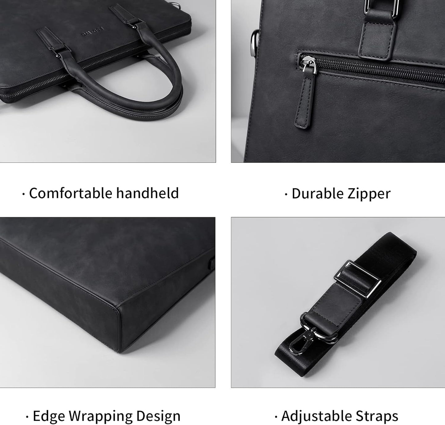 FSD. WG Business Bag Leather Messenger Bag Water Resistant Business Travel Briefcase Handbag Briefcase for Men