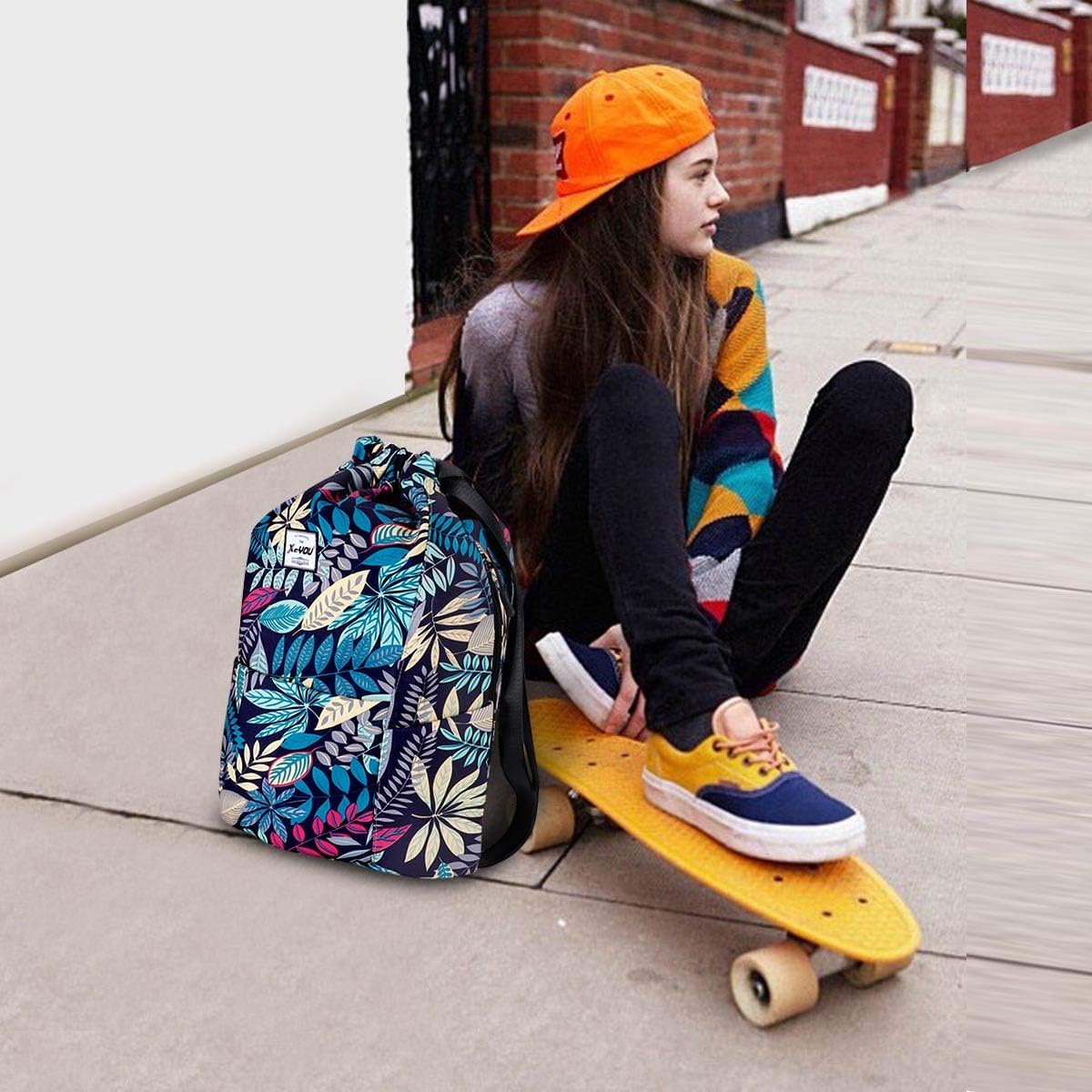 XEYOU Drawstring Sports Backpack Lightweight Gym Yoga Sackpack Shoulder Rucksack Casual Outdoor