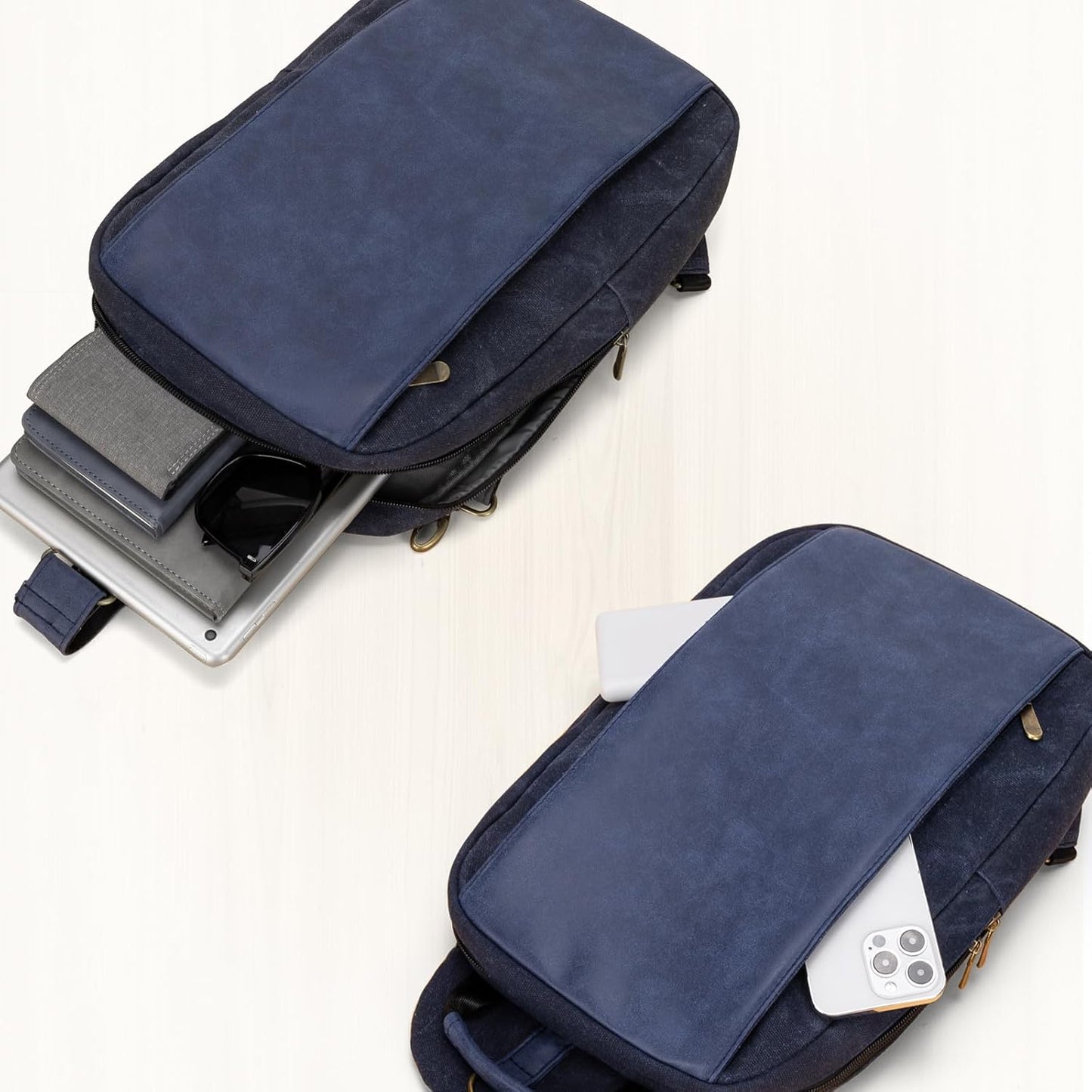 Canvas Messenger Bag Sling Bag Crossbody Shoulder Bag for Men Women Travel Work Satchel Bags