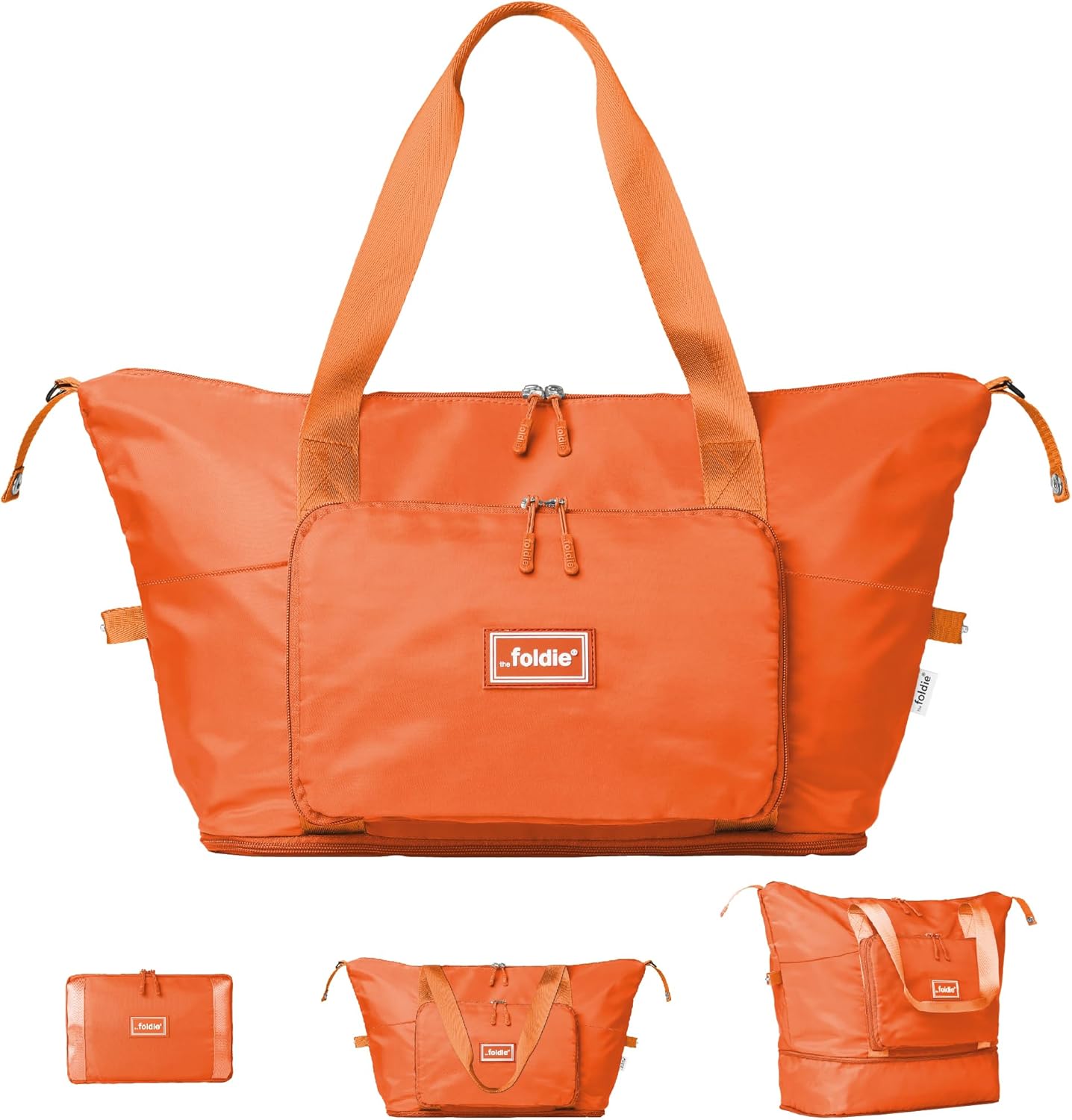 The Foldie Foldable Travel Bag for Women - 40L Weekender Bag with Multiple Pockets - Carry On Expendable Travel Bag