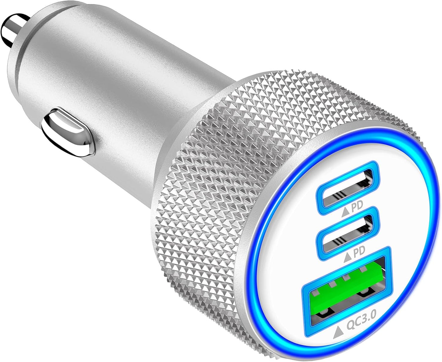 USB C Car Charger, Rombica 3Port 67W Dual USB-C&USB-A Car Power Cigarette Lighter USB Charger Adapter PD/QC Type C Car Charger Fast Charge for iPhone 17 17 Pro 16 15 14 13 12/Galaxy S25 S24/Pixel/iPad