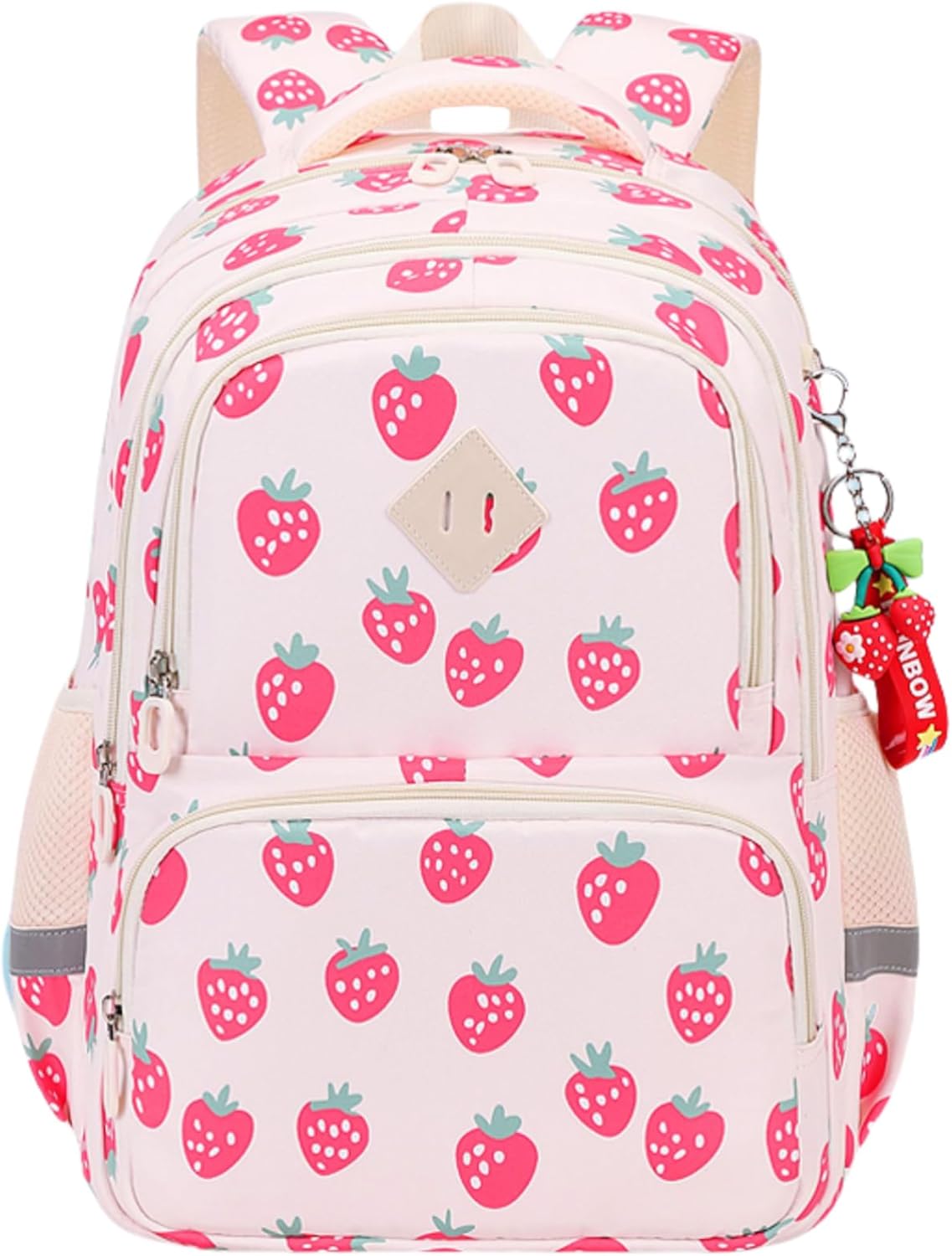 Girls backpack,Backpack for Girls,Lightweight Strawberry Print Kids Backpack Elementary Middle School Bag