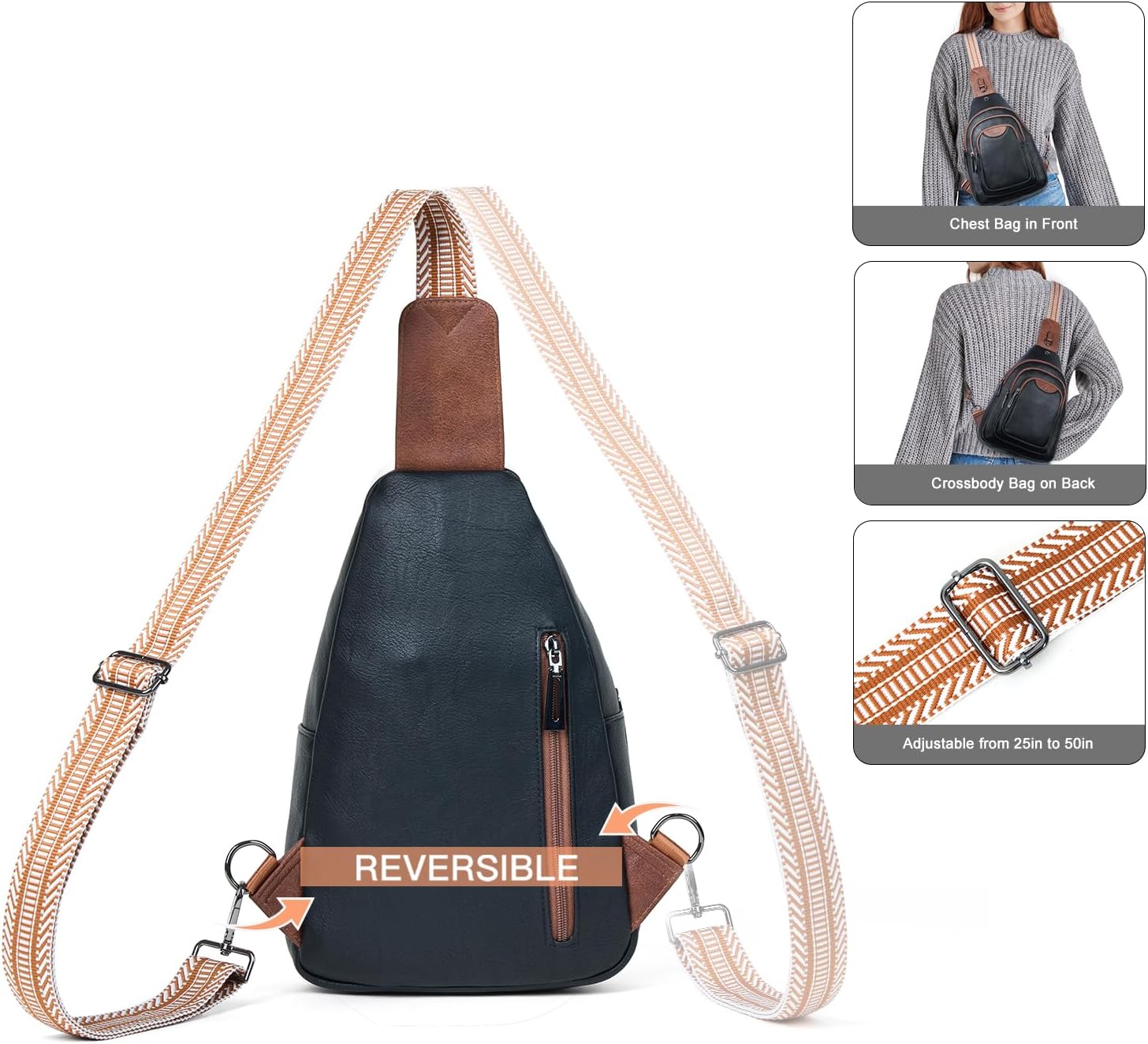 Crossbody Sling Bag for Women Men Anti Theft Cross Body Fanny Pack Belt Bag Purse Gifts for Women