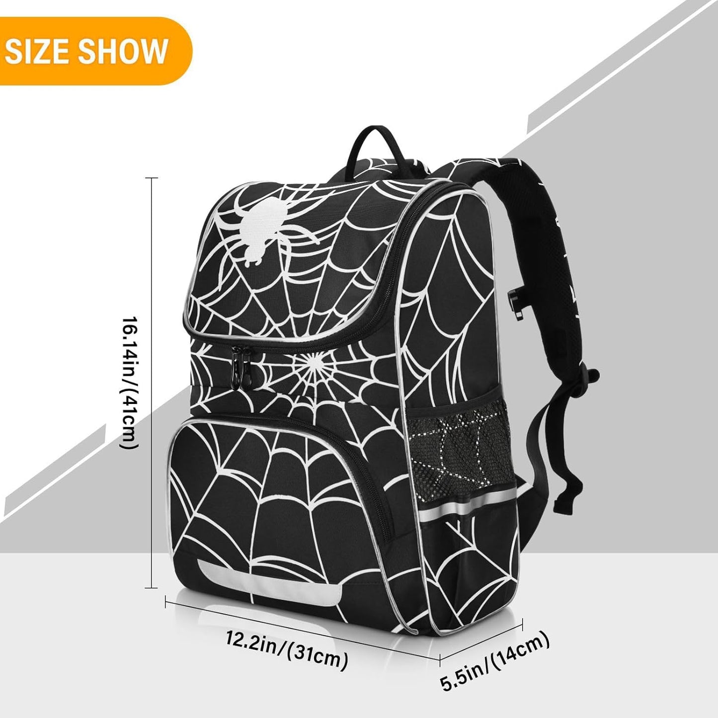 Goth Spider Web Cute Backpack For Girls Kids Backpack Boys Teen School Bag Bookbag Travel Daypacks