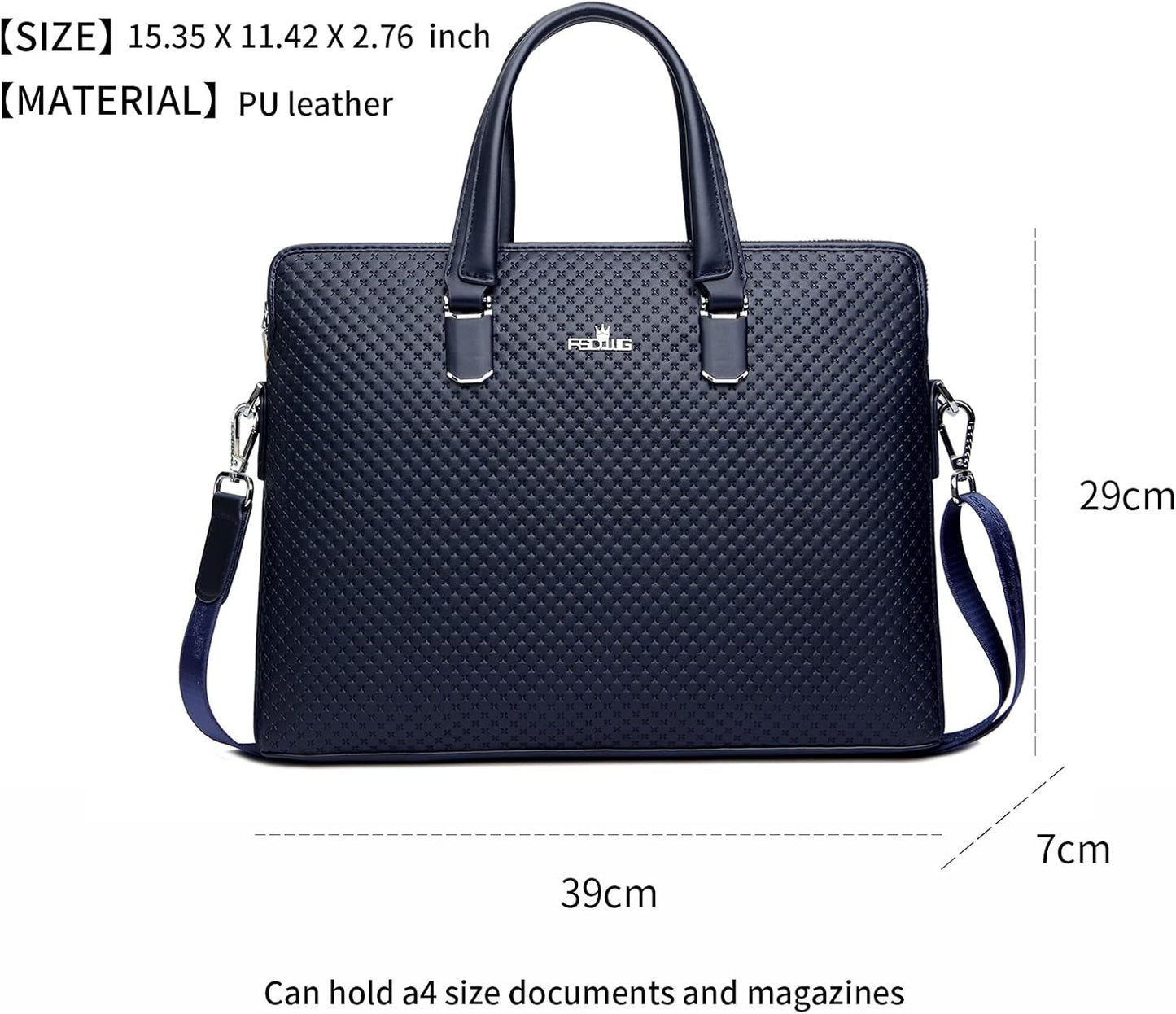 FSD.WG]Business Bag Leather Briefcase Shoulder Laptop Business Bag for Men