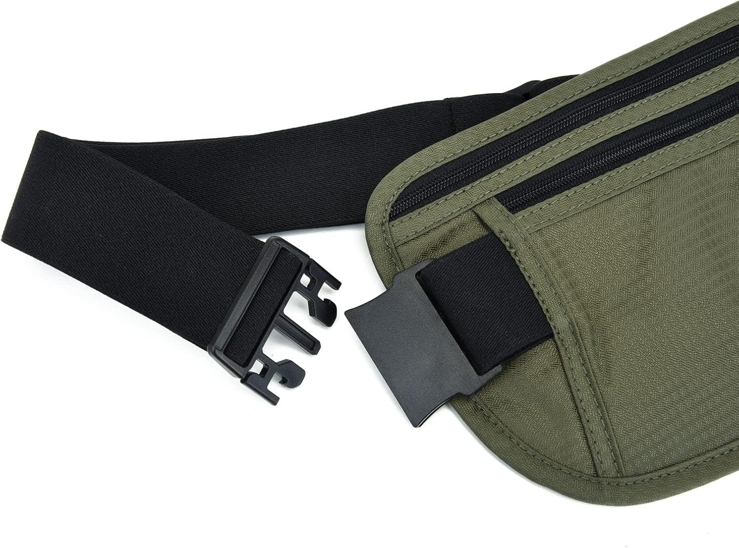 RFID Blocking Money Belt for Men Women, Slim Fanny Pack for Travel，Running,Conceal Waist Wallet for