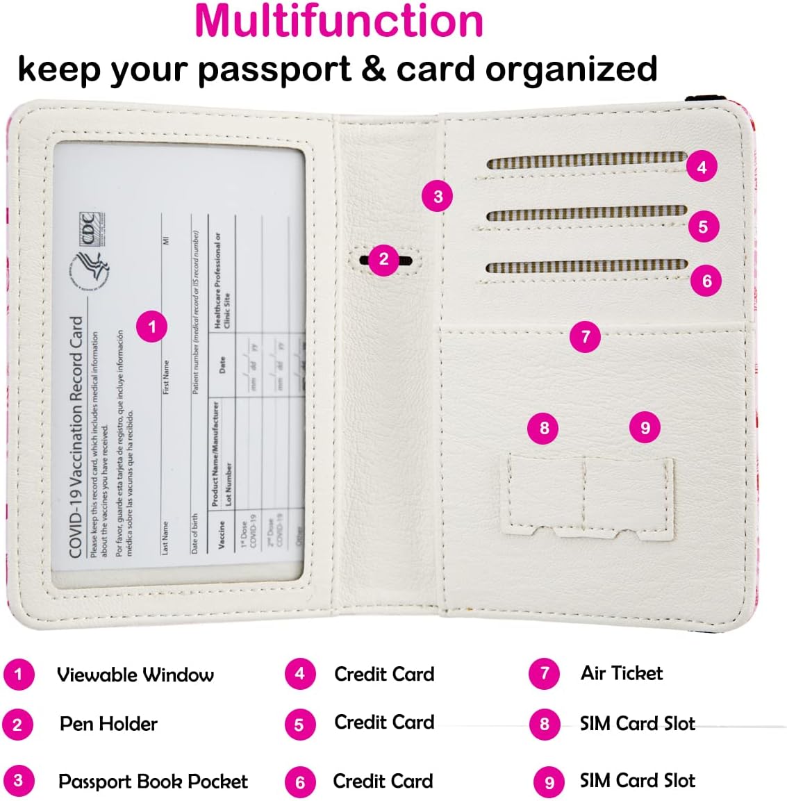 AIRMORS passport Holder,Rfid Blocking Travel Wallet Credit Card Case Cute Passport cover for Women/Men,Boys Girls Travel Essentials (Soccer)