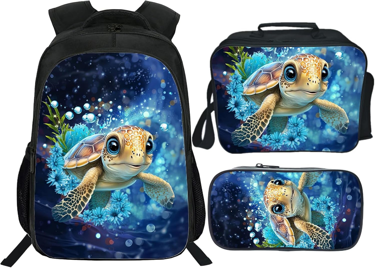 Kids Backpack School Bookbag 16inch Schoolbag With Lunch Box Bag And Pencil Case Set For Boys Girls