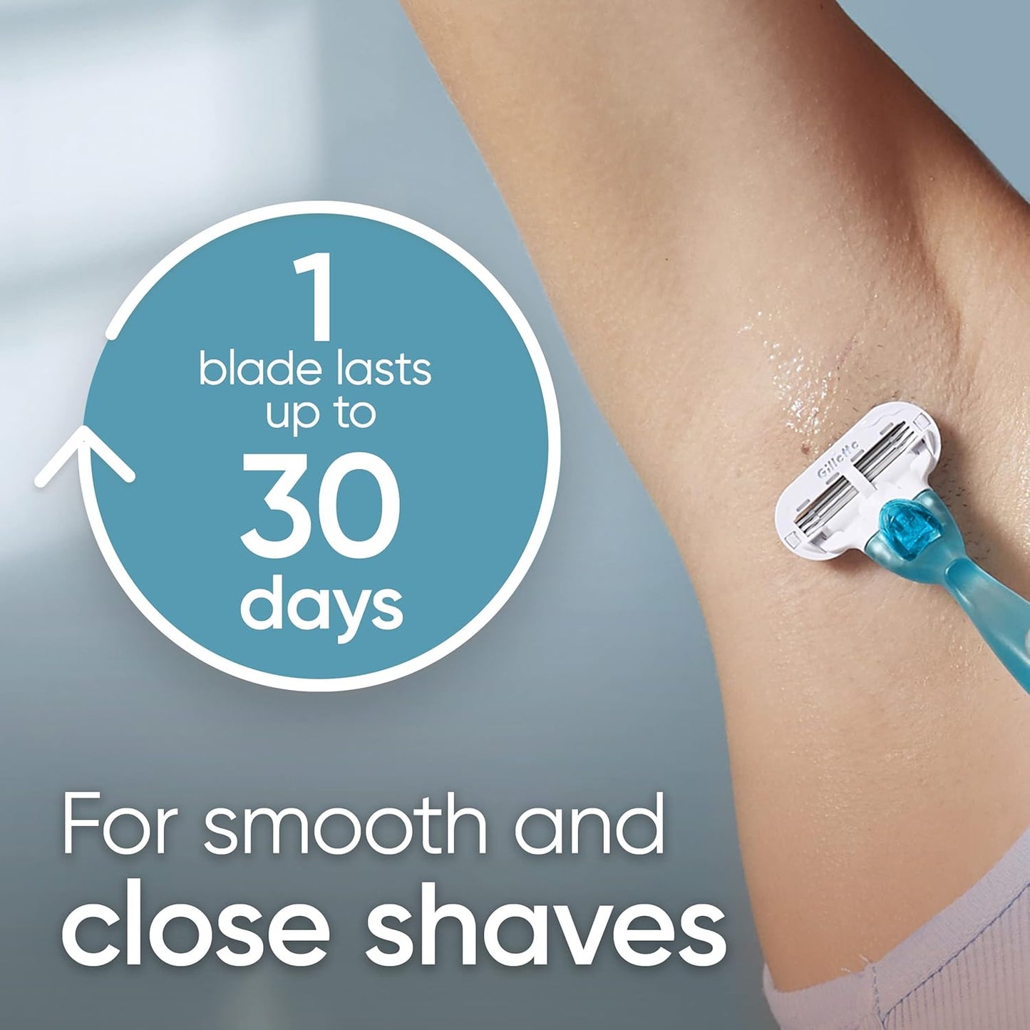 Gillette Venus Smooth Women's Razor - 1 handle + 2 refills (Pack of 2)