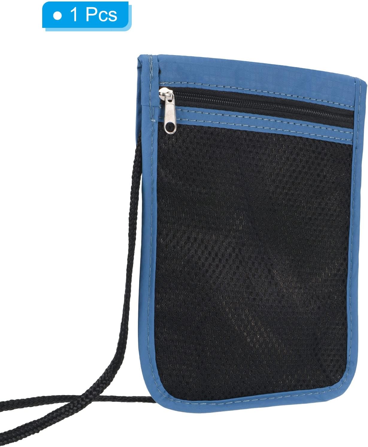 PATIKIL Neck Wallet, Passport Holder Neck Pouch RFID Blocking Waterproof Neck Travel Wallet for Women & Men, Blue