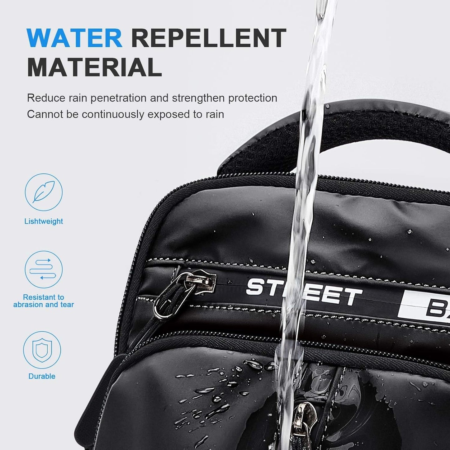 SEAFEW Small Black Sling Crossbody Bag for Men Women, Tactical Backpack Shoulder Daypack Mini Anti-Theft Motorcycle Chest Bags, Small One Strap Backpack for Casual Travel Hiking Outdoor Sports School