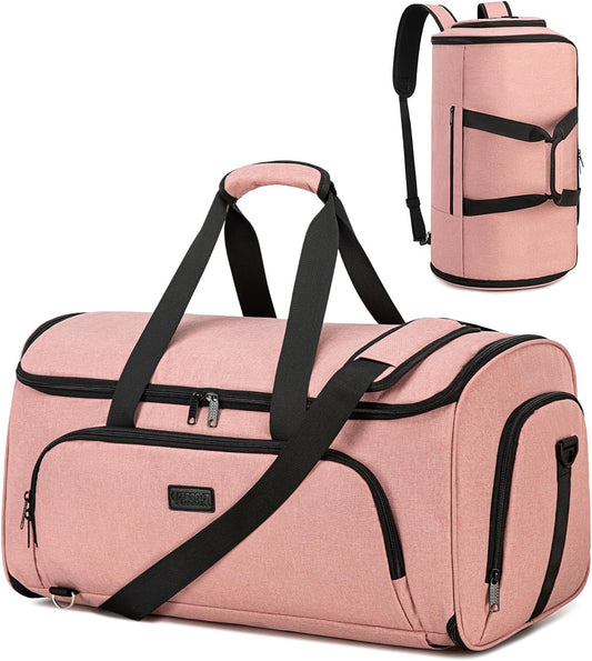 Convertible Garment Bags for Travel, 58L Capacity Garment Duffle Bag Carry on Garment Bag Weekender Travel Backpack, 4 in 1 Suit Bag with Shoes Compartment for Men Women