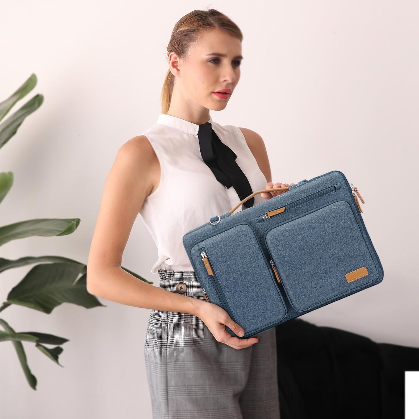 MOSISO 360 Protective Laptop Shoulder Bag,17-17.3 inch Computer Bag Compatible with MacBook, HP
