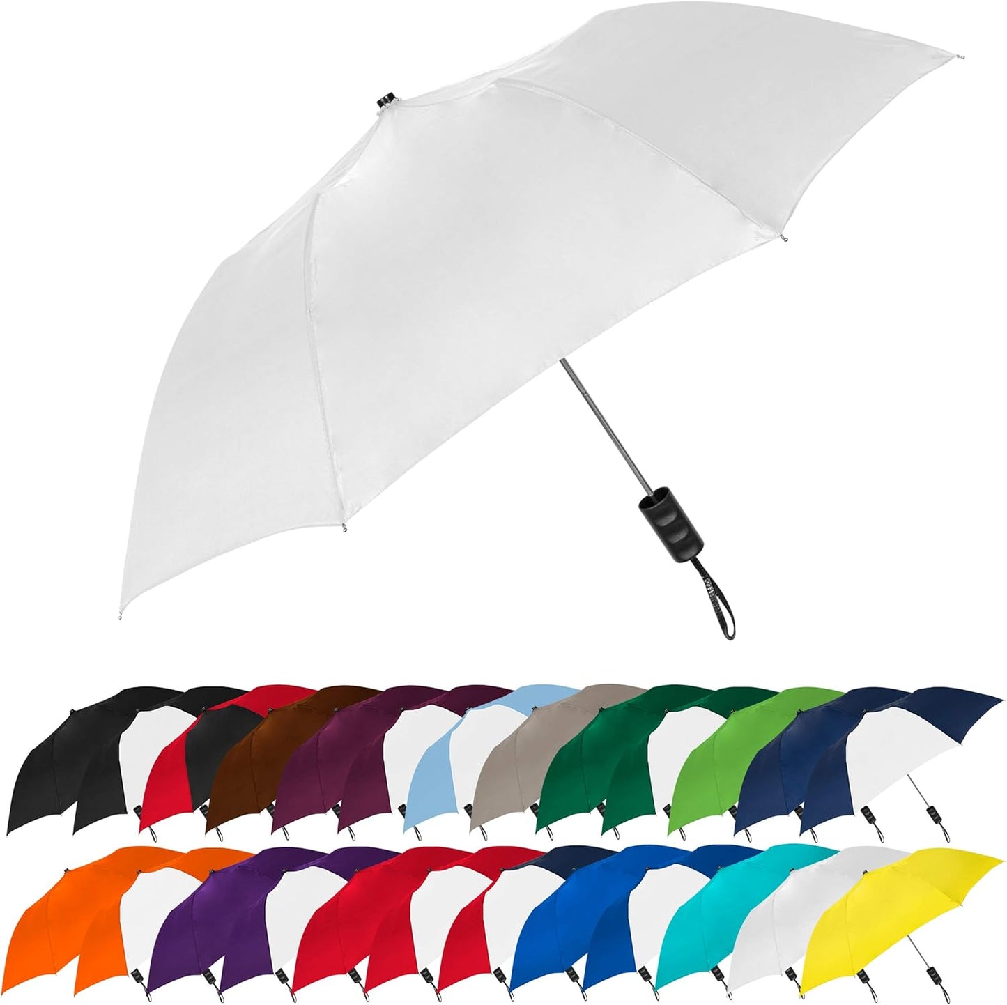 The Spectrum Popular Style 42" Automatic Open Compact Travel Umbrella for Rain, Wind & Sun, Sturdy Lightweight Small Portable Stick Umbrella for Men and Women