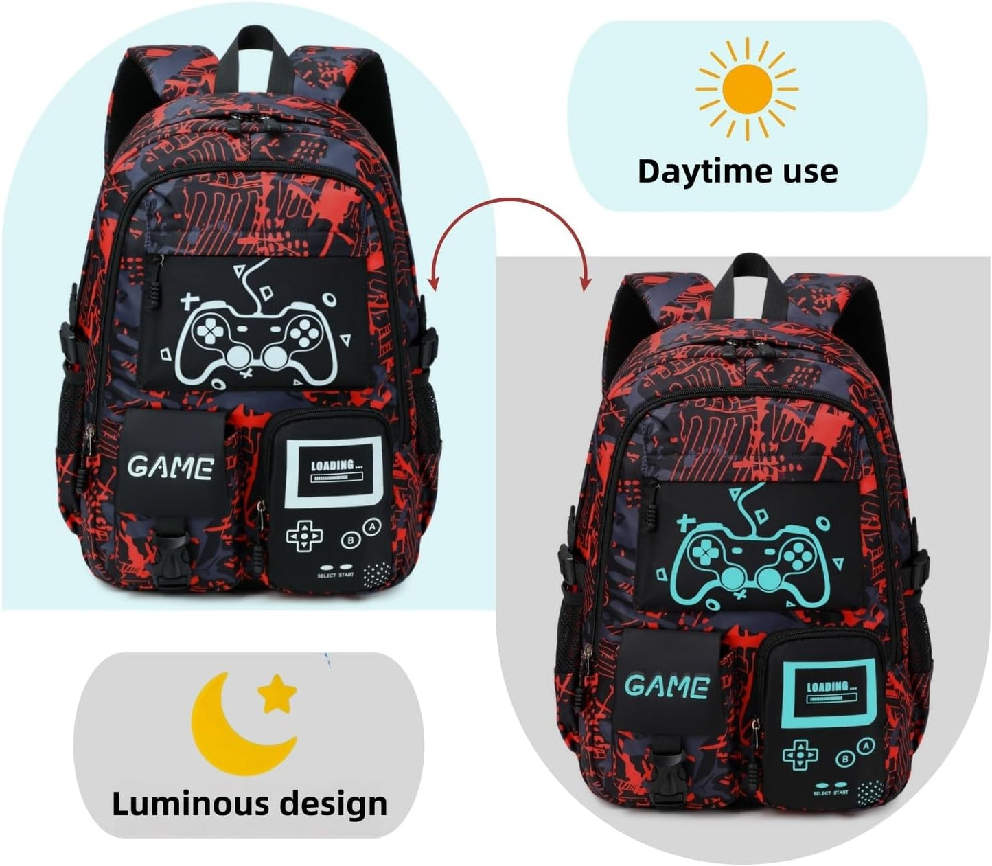 Boys School Backpack Kids Bookbag Elementary Middle Durable Waterproof Bags
