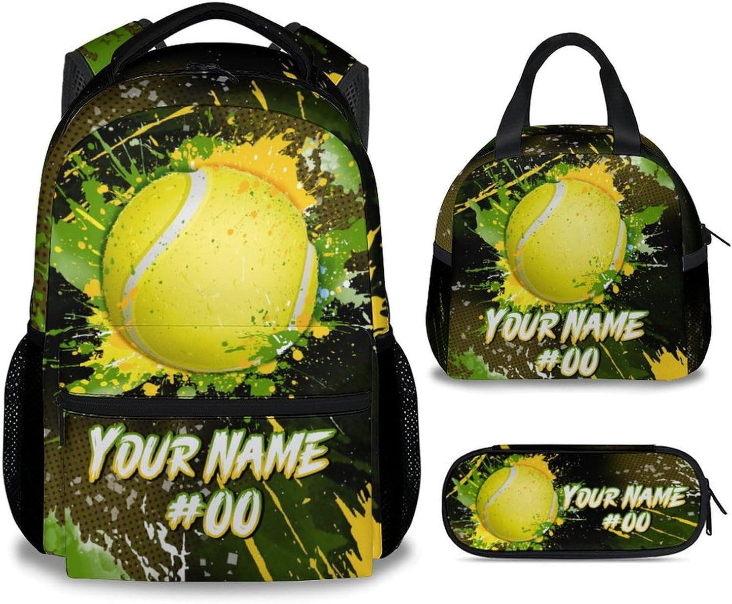 COZYAURA Bookbag for Kids - Personalized Tennis Backpacks Set for Boys Girls - Kids School Backpack