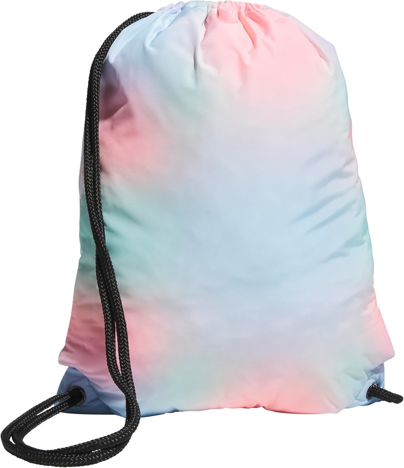 adidas Ready Sackpack – Drawstring Backpack Lightweight Small Gym Bag, Dazed Gradient Clear Sky/White/1.0, One Size
