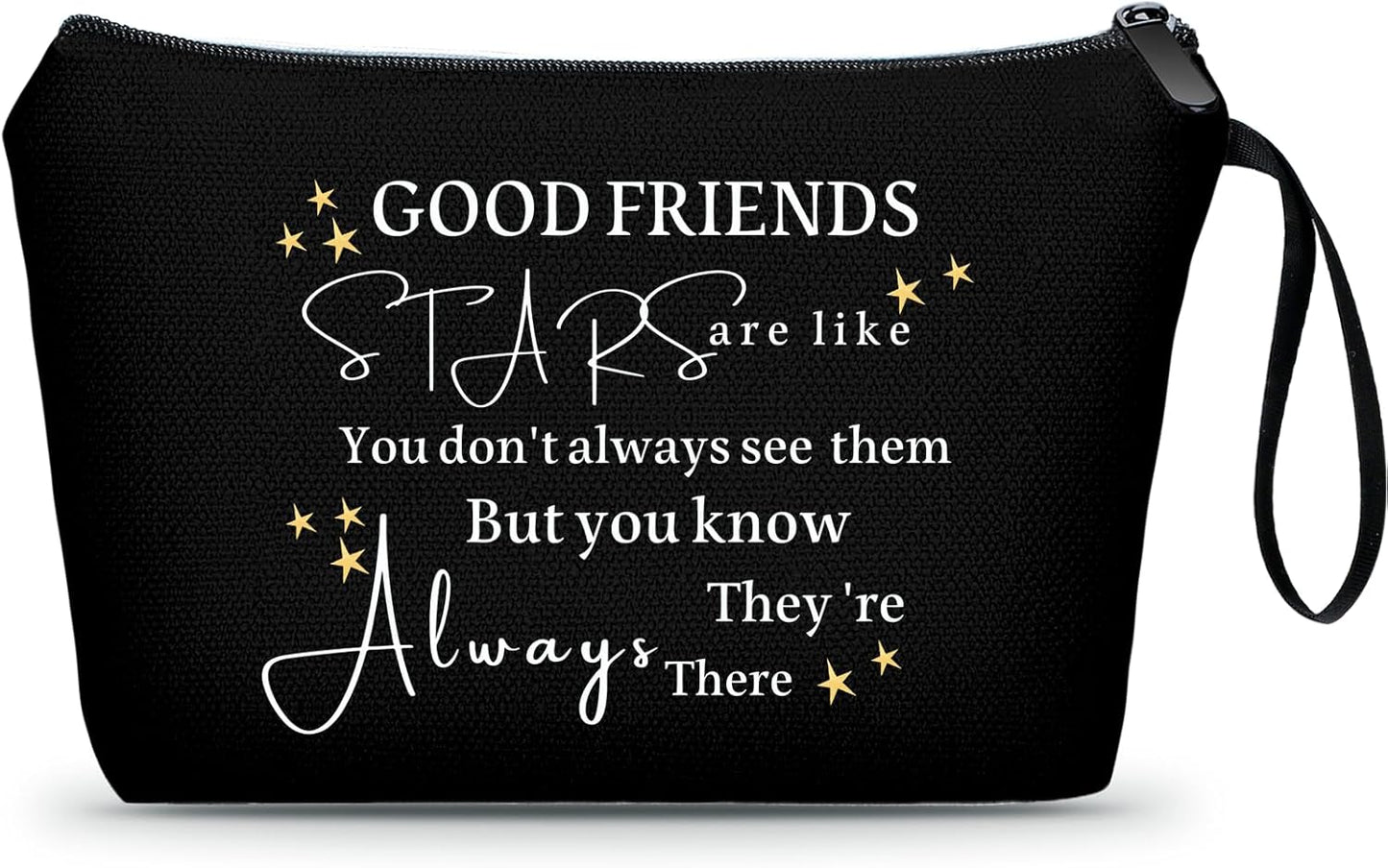 SEAMOON Friend & Bestie Birthday Gifts - Black Makeup Bag, Unique Women's Gifts