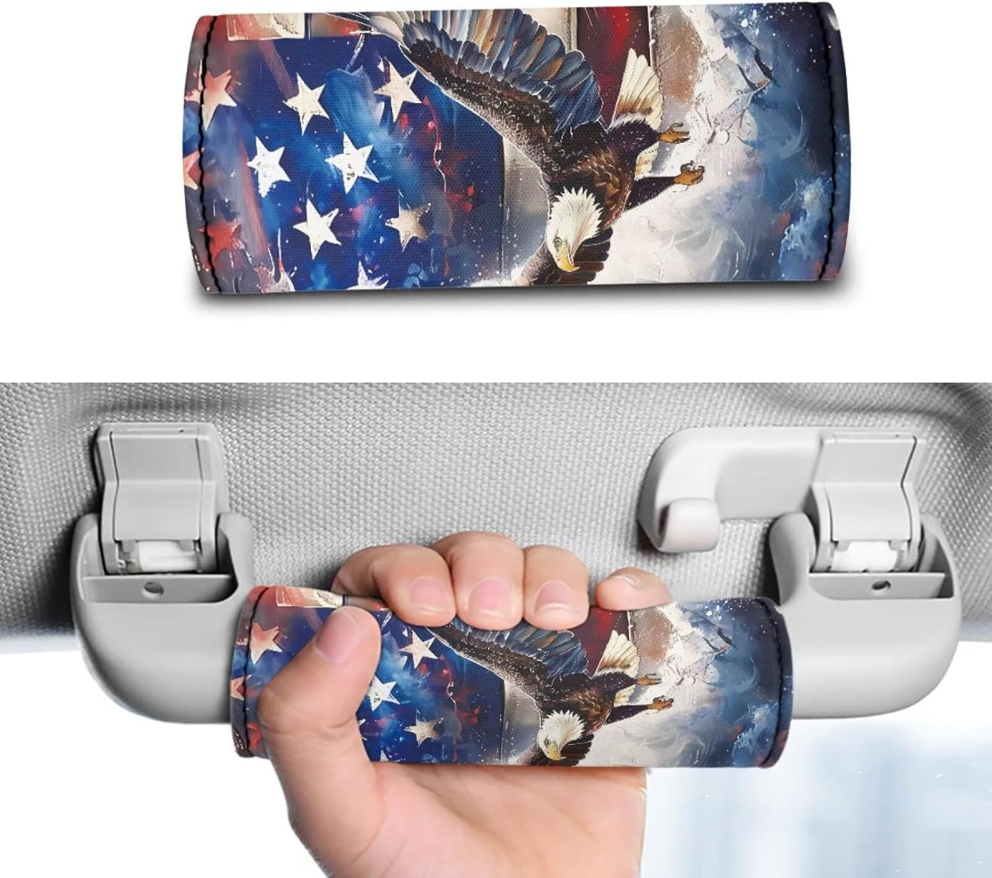 4th of July USA Flag Luggage Handle Wrap Grip for Suitcase Set of 2 USA Flag Luggage Handle Protection Sleeve Cover Set Portable Washable