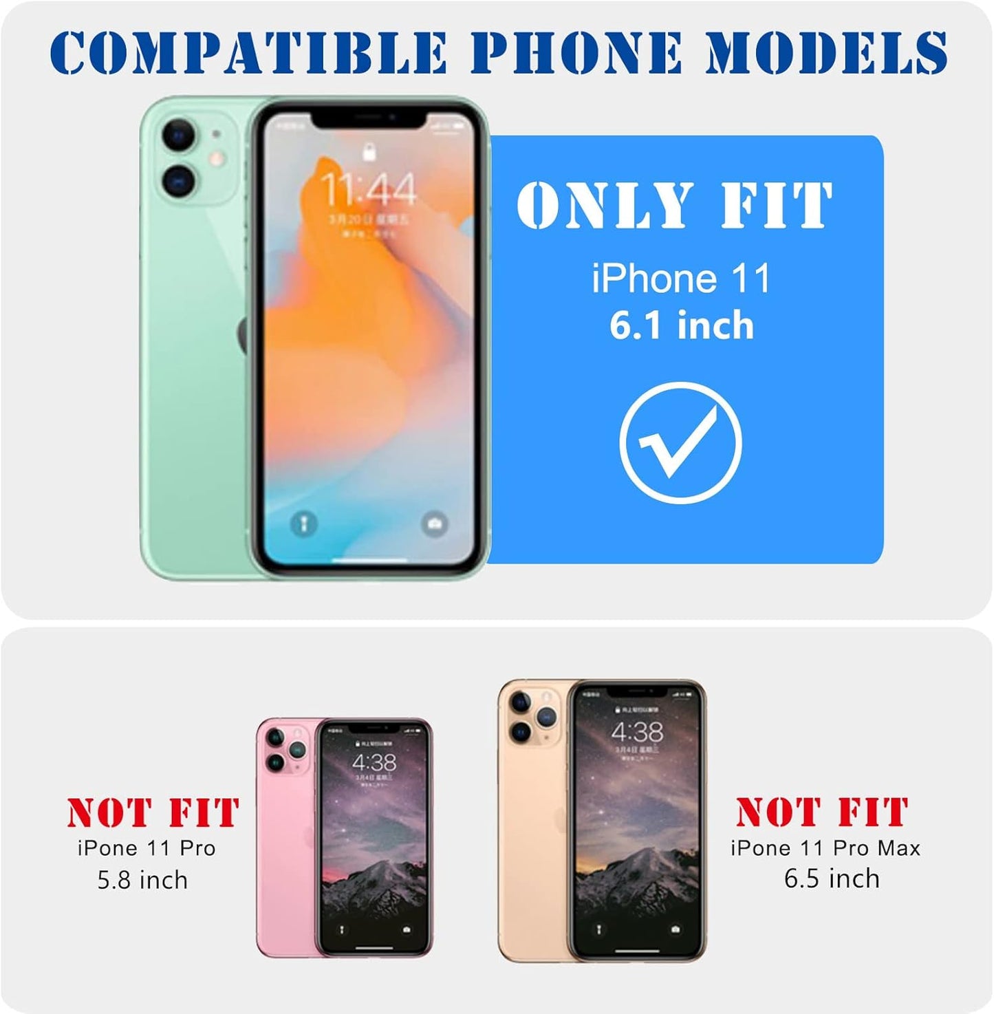 for iPhone 11 Case, Vintage Camo Pattern Design for Men Boys Teens, Cool Camouflage Shockproof Protective Cover for Girls Women - White