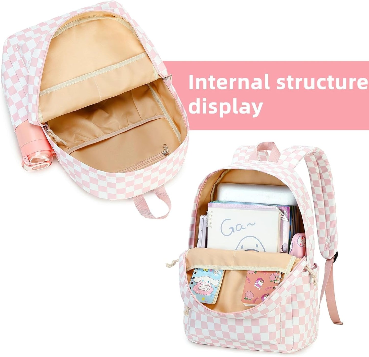 LEDAOU School Backpack Teen Girls Lightweight Bookbag Elementary Middle School Backpacks College Laptop Bag Travel Daypack