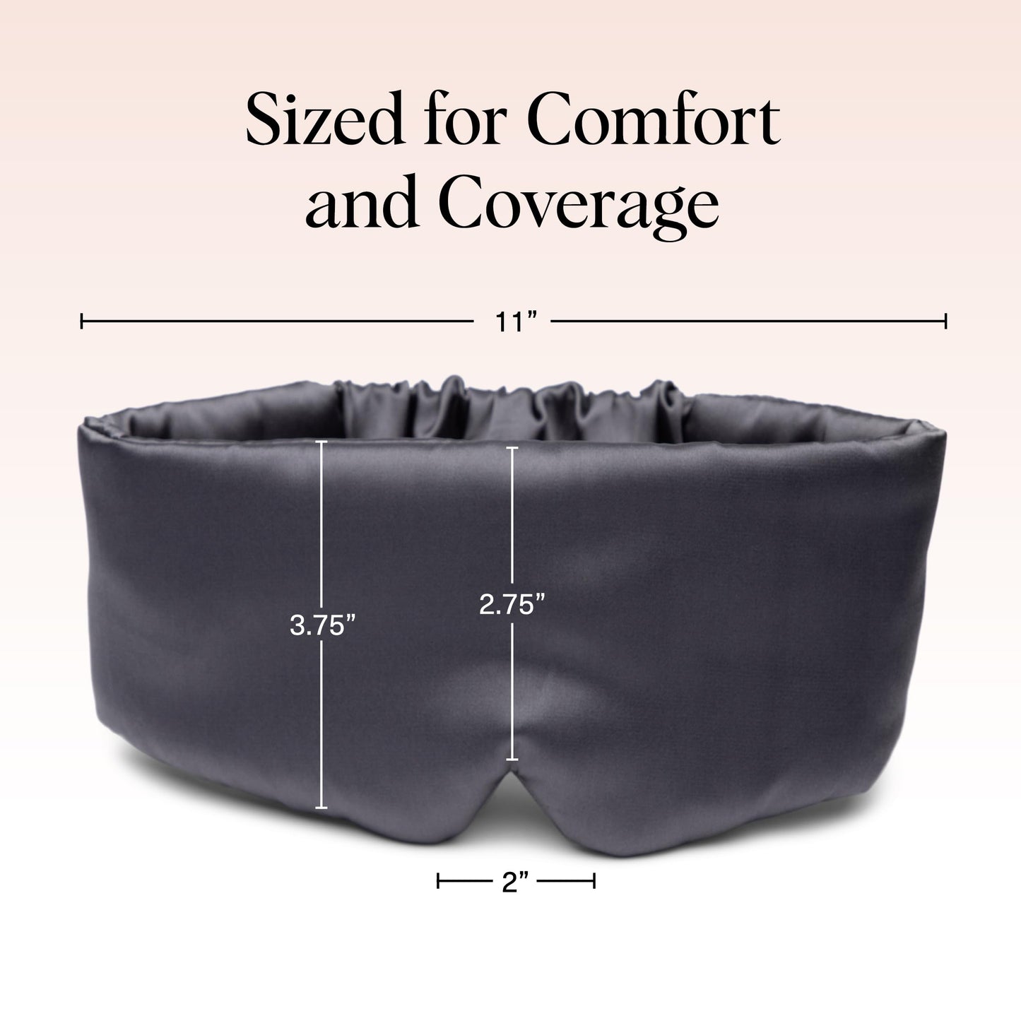 Kitsch Satin Sleep Mask | Eye Masks for Sleep - Charcoal Black
