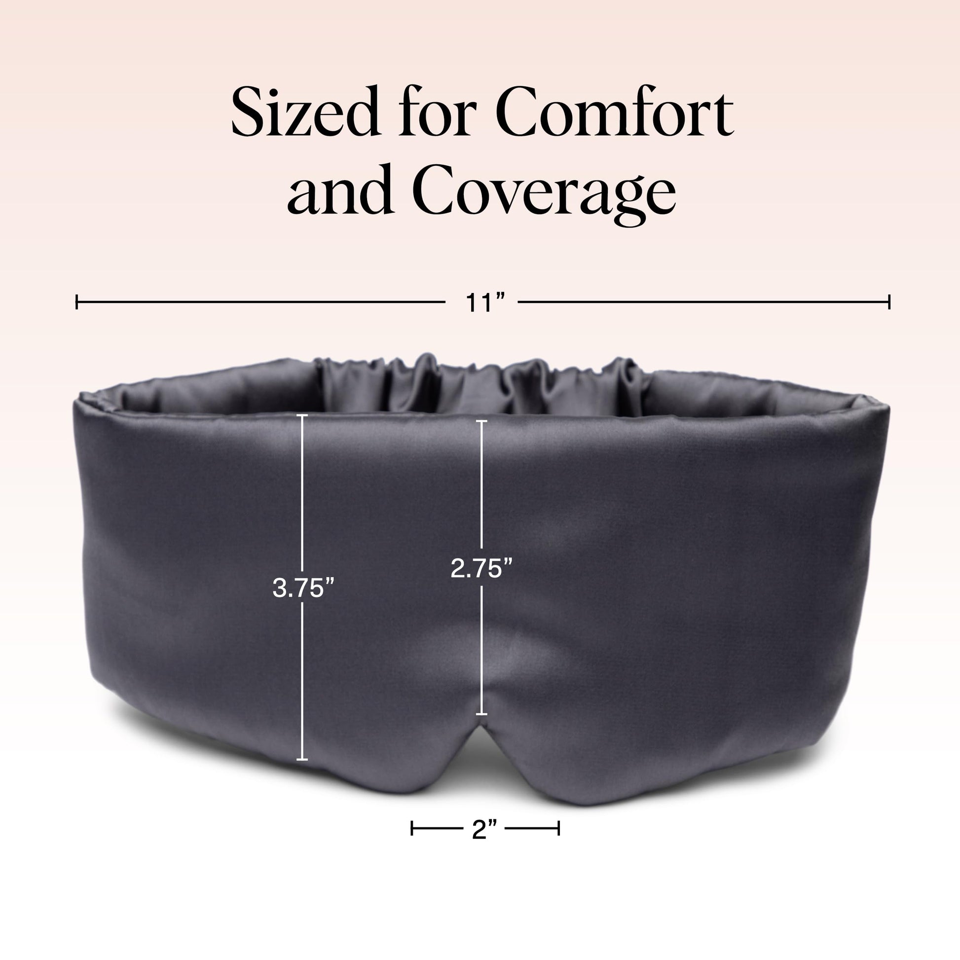 Kitsch Satin Sleep Mask | Eye Masks for Sleep - Charcoal Black