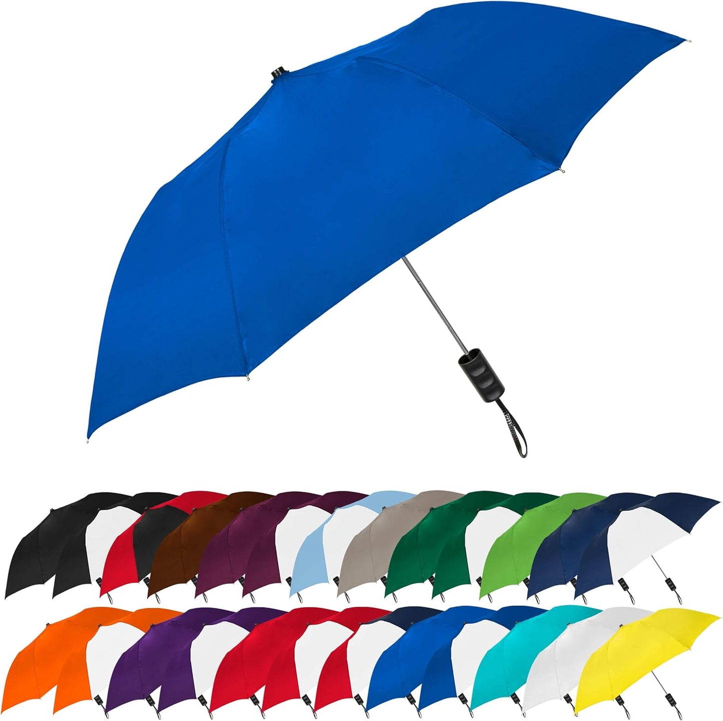 The Spectrum Popular Style 42" Automatic Open Compact Travel Umbrella for Rain, Wind & Sun, Sturdy Lightweight Small Portable Stick Umbrella for Men and Women