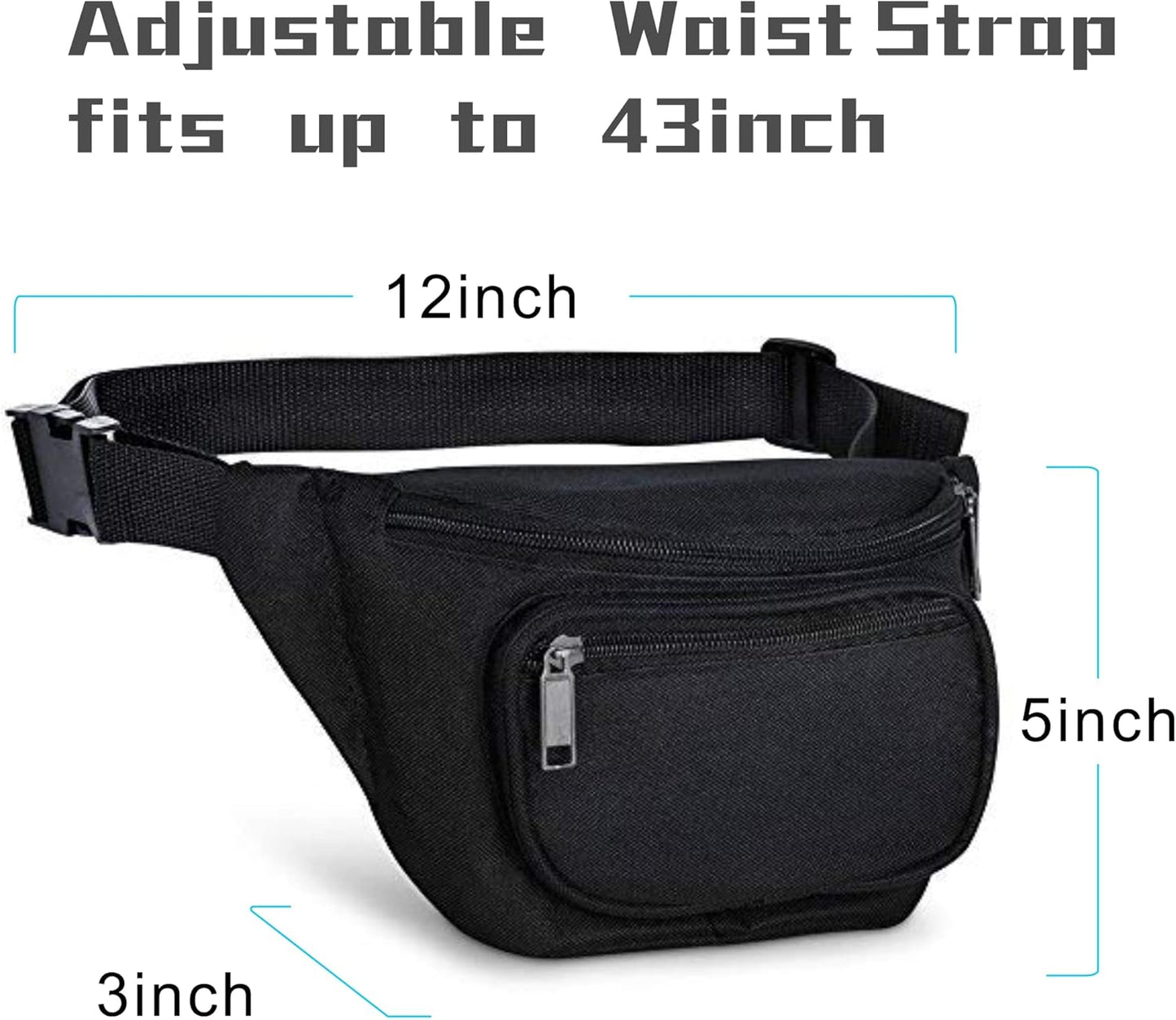 Fanny Pack, BuyAgain Quick Release Buckle Travel Sport Waist Fanny Pack Bag For Men Or Women