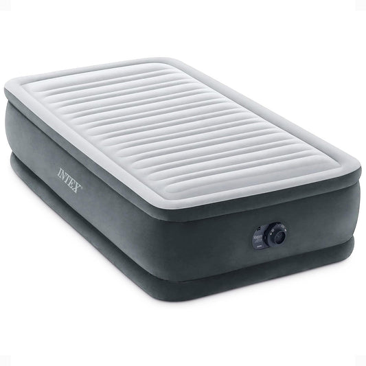 Intex Dura-Beam Deluxe 18" Twin Size Air Mattress with Built-in Pump