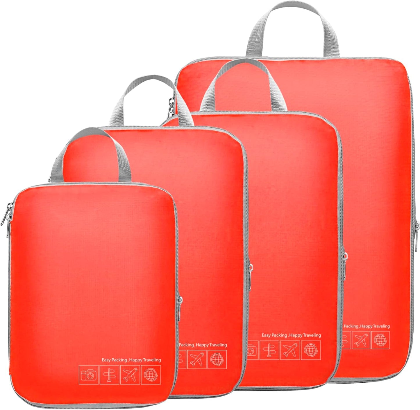 Cambond Compression Packing Cubes for Travel Women - Travel Bags Luggage Organizers Travel Essentials Compression Cubes for Travel Carry on Suitcases Organizer