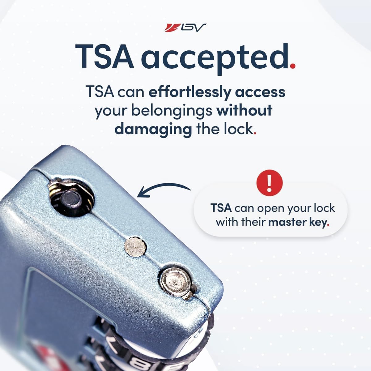 TSA Accepted Luggage Travel Lock, Set-Your-Own Combination Lock for School Gym Locker, Luggage Suitcase Baggage Locks, Filing Cabinets, Toolbox, Case (TSA008-2 Pack, Arctic Blue)