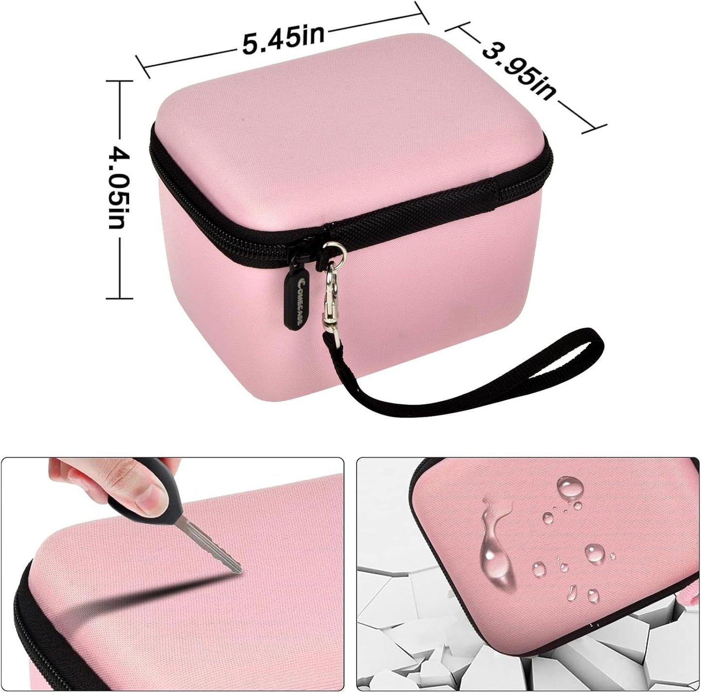 Vlogging Camera Case Compatible with for Duluvulu/for VJIANGER/for JGIPL/for TEBNGIHNM 4K Digital Cameras for Youtube. Vlog Camera Carrying Storage for Lens, Cable and Other Accessories - Pink