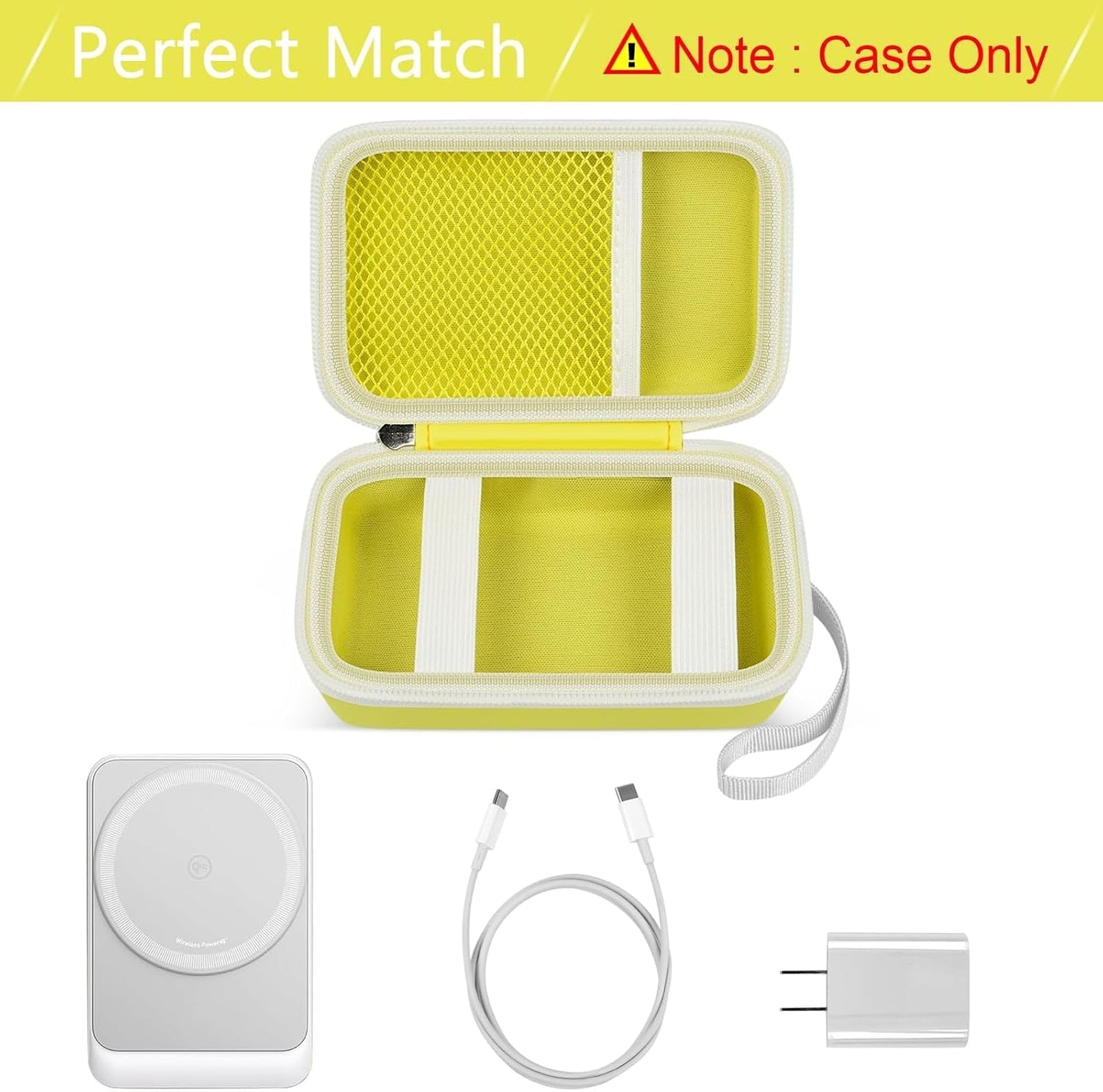 Case for Anker MagGo 3-in-1/MagGo UFO Charging Station,for Augnner for Iseyyox for Apple MagSafe Duo/for LISEN/for RTOPSMagSafe Wireless Charger Foldable Magnetic Charging Stand Storage Box-Yellow