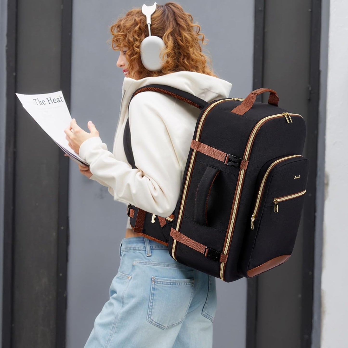 LOVEVOOK 56L Travel Backpack for Women & Men, Airline Approved Carry On Luggage with 3 Packing