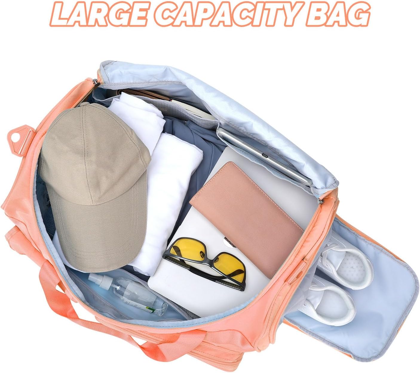 MAXTOP Gym Bag for Women Men Travel Duffle Bag Large Capacity Carry On Weekender Overnight Bag With