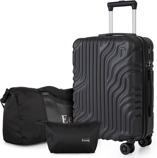 Suitcase Set 3 Piece 20-inch Carry on Luggage with Wheels ABS Hard Shell Lightweight and TSA Lock