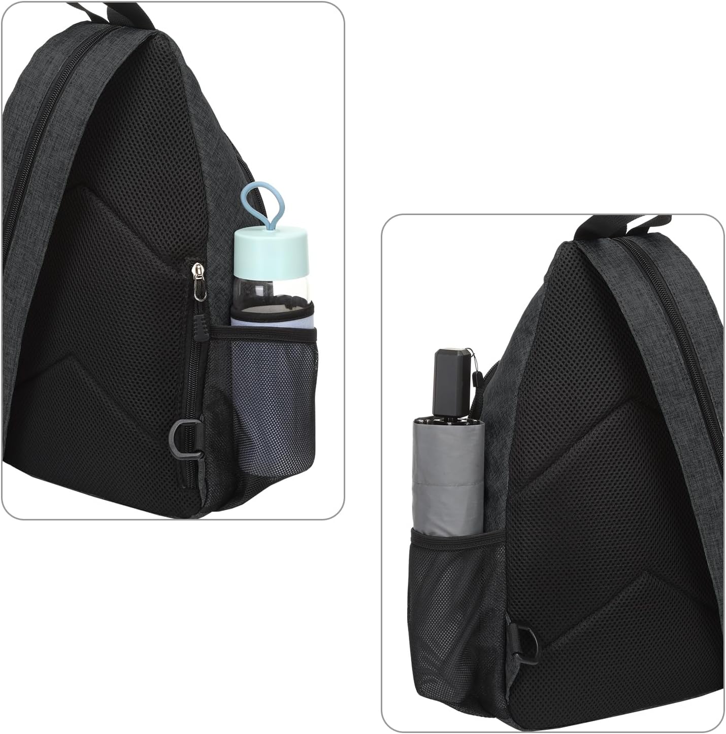 MOSISO Sling Backpack Travel Hiking Daypack, Crossbody Convertible Sling Bag with Front Pocket One Shoulder Chest Bag