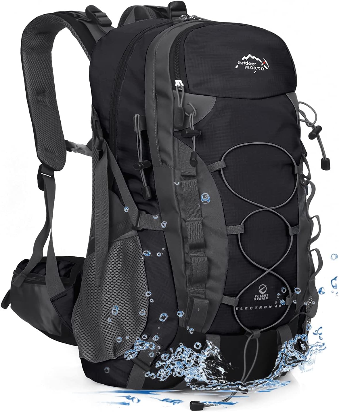 INOXTO lightweight Hiking Backpack 35L/40L Hiking Daypack with Waterproof Rain Cover for Travel
