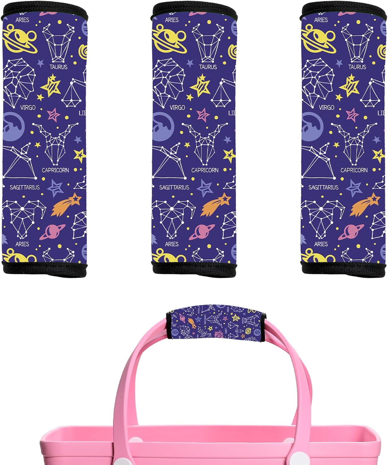 Luggage Handle Wraps 3Pcs – Neoprene Bag Handle Wrap for Bogg, Luggage Identifiers for Suitcases Easy Identification, Stylish & Comfy Suitcase Handle Replacement Travel Accessories for Airport Y17