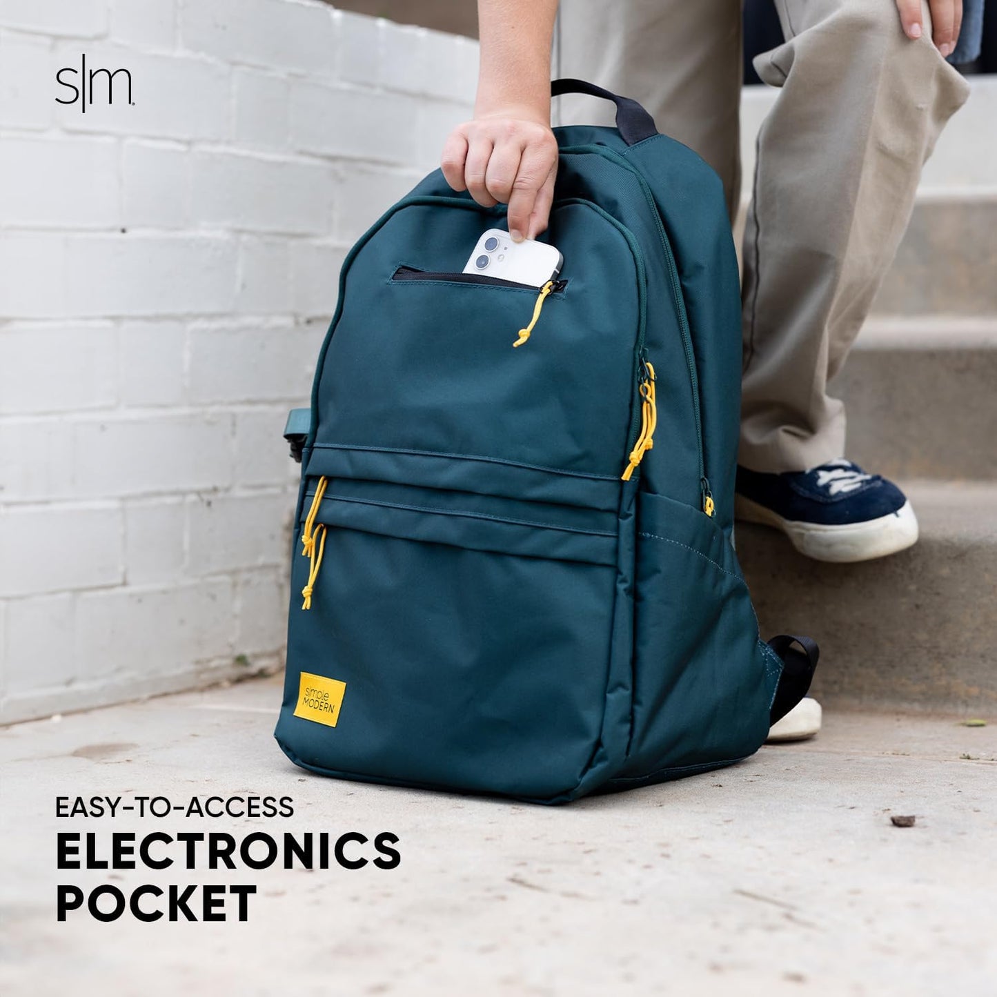 Simple Modern Ellis Backpack for School | Elementary Middle and High School Bookbag for Kids and Teens | Girls and Boys | Cream Terrazzo