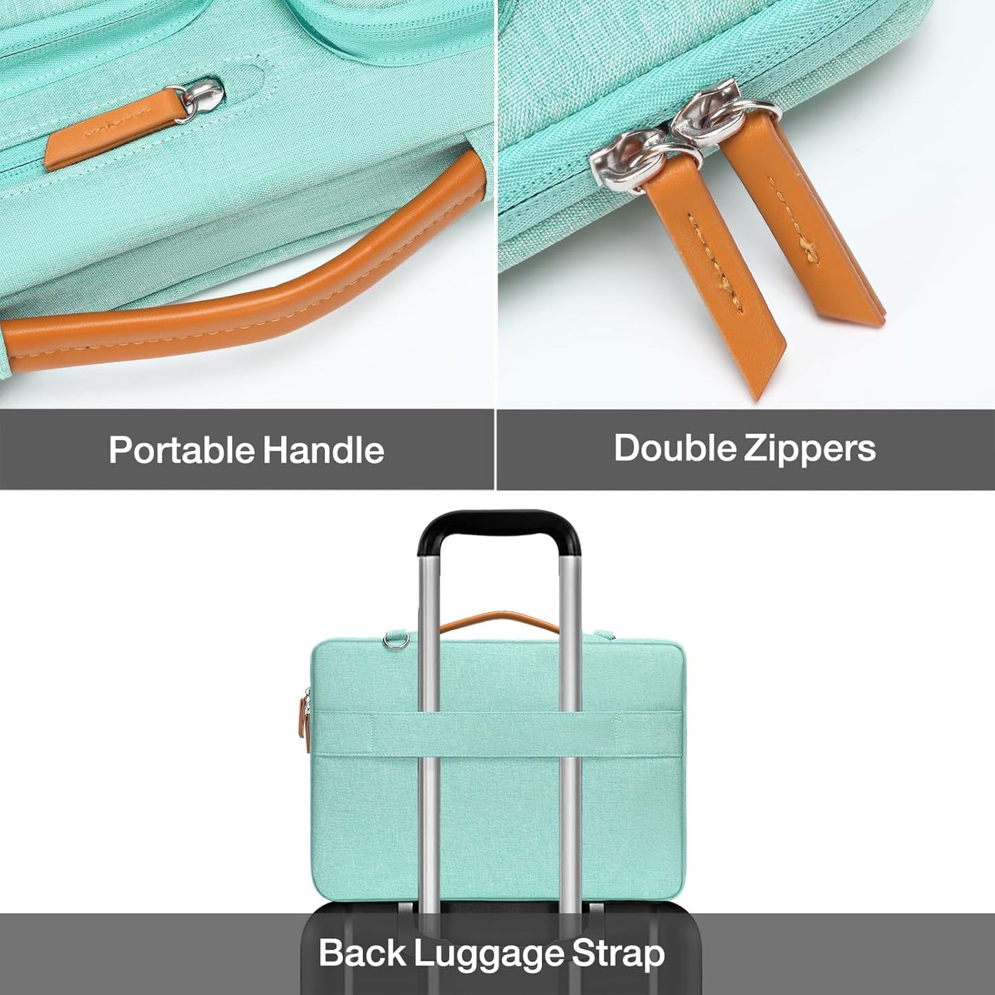 MOSISO 360 Protective Laptop Shoulder Bag,15-15.6 inch Computer Bags Compatible with MacBook Pro 16