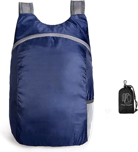 Lightweight Foldable Waterproof Backpack For Men Women Outdoor Sports Travel Leisure Bag Hiking Small Daypack 20L (DarkBlue)