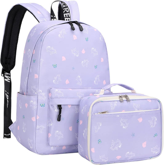 Lohol Galaxy Backpack for School Travel, Lightweight BookBag for Girls Kids