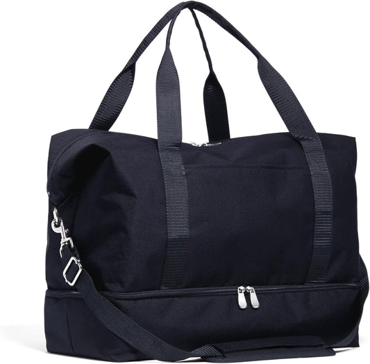 Lo & Sons Catalina Deluxe Weekender - Recycled Poly Small Capacity (40L) Travel Duffel With Shoe Compartment, Luggage Sleeve, Padded Strap | Versatile Durable Bag For Women, Men for Weekend, Carry On
