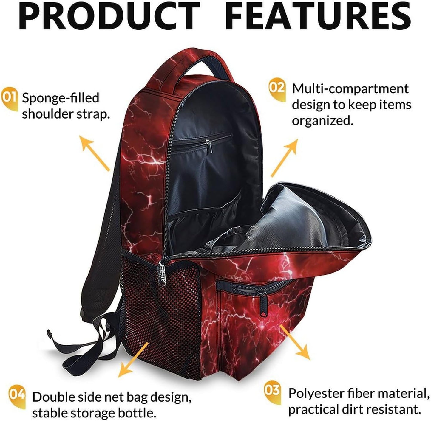 Boys Backpack, Kids Bookbag for Teens, Colorful 17 Inch Cool Race Car Backpack, Durable Schoolbag for Middle School Travel Camping Vacation