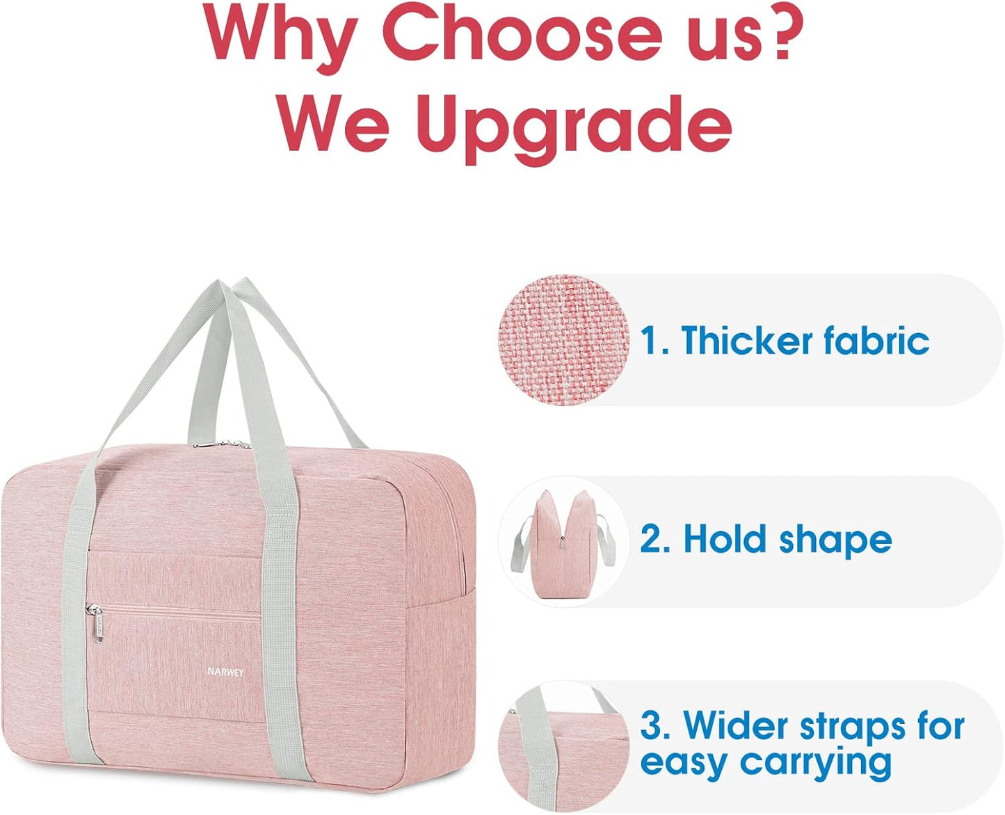 For Spirit Airlines Personal Item Bag 18x14x8 Foldable Travel Duffel Bag Tote Carry on Luggage Duffle Overnight for Women and Men
