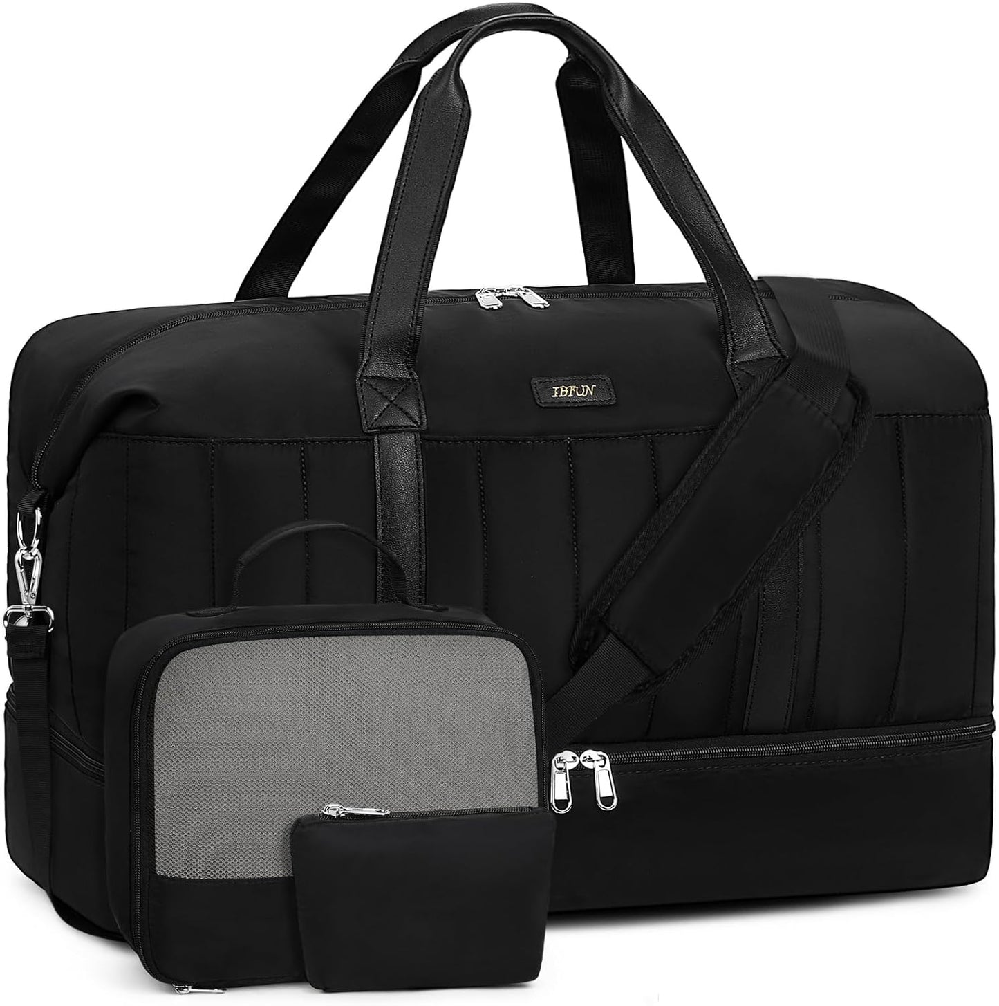 IBFUN Weekender Bags for Women, Travel Duffle Bag with Shoe Compartment Carry on Weekender